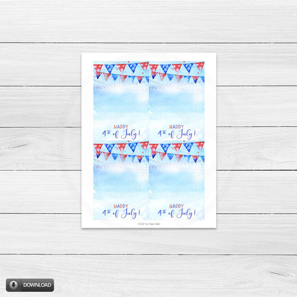 4th of july cookie packaging cards,mini cookie card kit printable